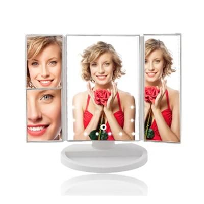 Pritech Convenient Smart Touch LED Lighted Makeup Tri-Fold Mirror