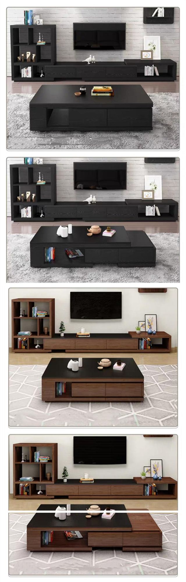 Wholesale Market Modern Livingroom Furniture Closet Cabinet MDF TV Stand Coffee Tables