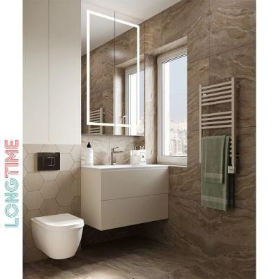 Solid Wood Modern Simple Wall Mountained Combination Bathroom Cabinet