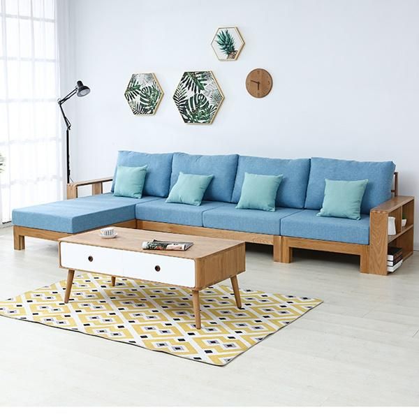 Modern Living Room Furniture Solid Wood Sofa Combination