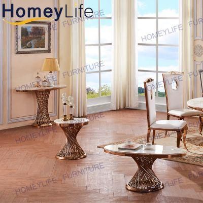 Elegant Royal Coffee Shop Bar Hotel Furniture Oval Coffee Table