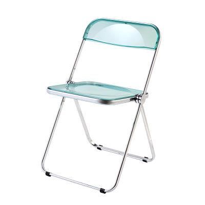 Wholesale Cafe Home Furniture Metal Frame Modern Fold Dining Chair with PP Plastic