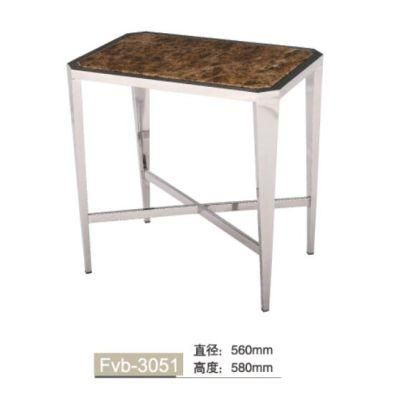 Modern Design Home Furniture Console Tables with Nature Marble Top and Stainless Steel