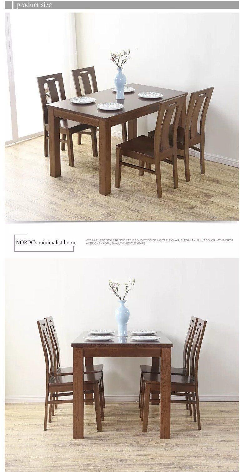 Furniture Modern Furniture Table Home Furniture Wooden Furniture Stain-Resistance Modern Luxury Wood Dining Room Table with Chair