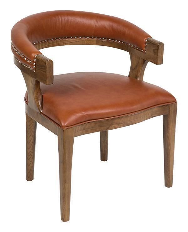 Modern Furniture Popular Leather Rivet Cafe Hotel Banquet Dining Chair