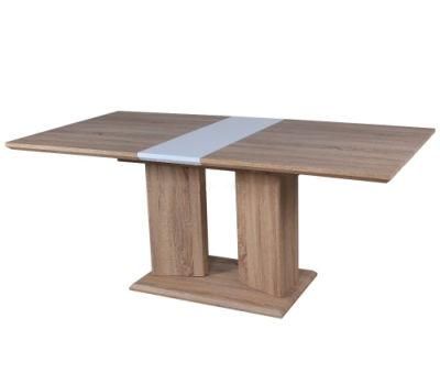 Wholesale Cheapest Home Restaurant Kitchen Furniture Extendable MDF Wooden Dining Table Design