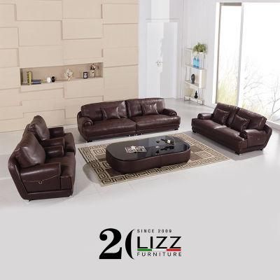 Modular Modern Home Living Room Furniture Genuine Leather Sectional Sofa