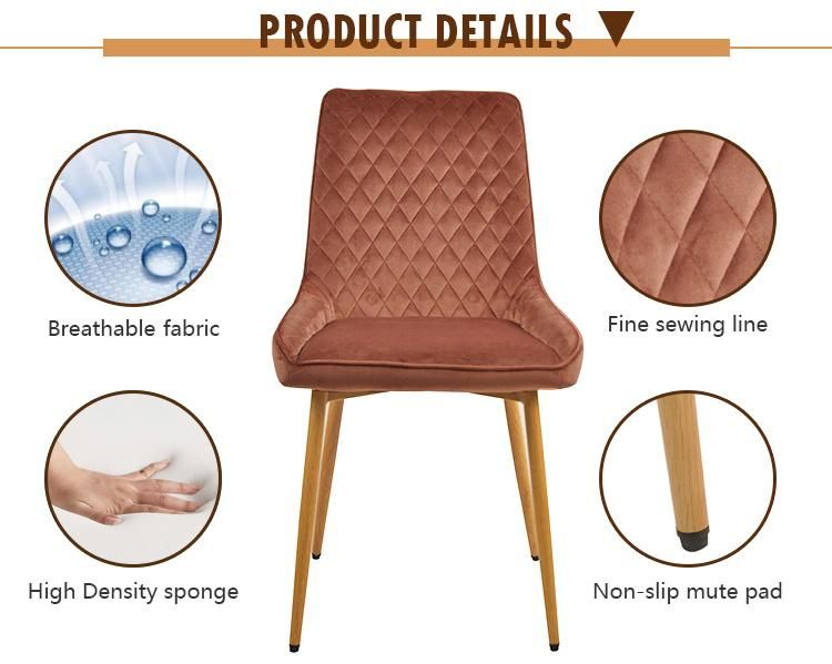 New Design High Quality Room Furniture Luxury Fabric Dining Chair