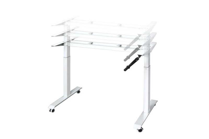 Hand Manual Crank Standing Desk Adjustable Height Sit to Stand Desk