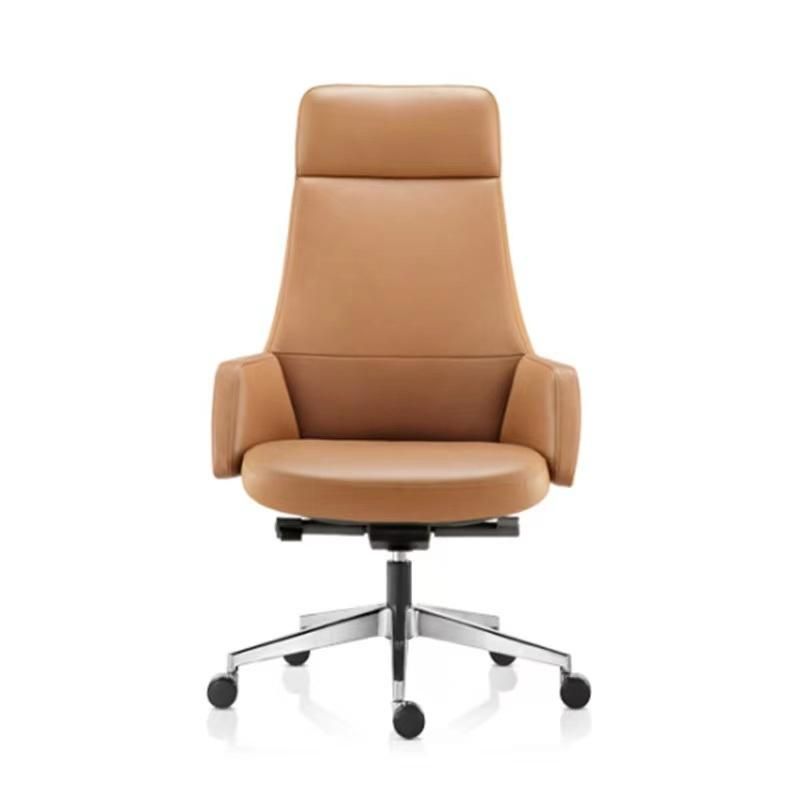 360 Office Recliner Chair Leather Modern Orange Executive Chair Adjustable