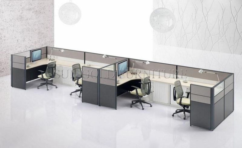 (SZ-WSL306) 4 Person Office Partition White Wholesale Office Workstation Desk