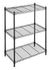 3 Tier Home Storage Organizer Black Wire Shelving Unit