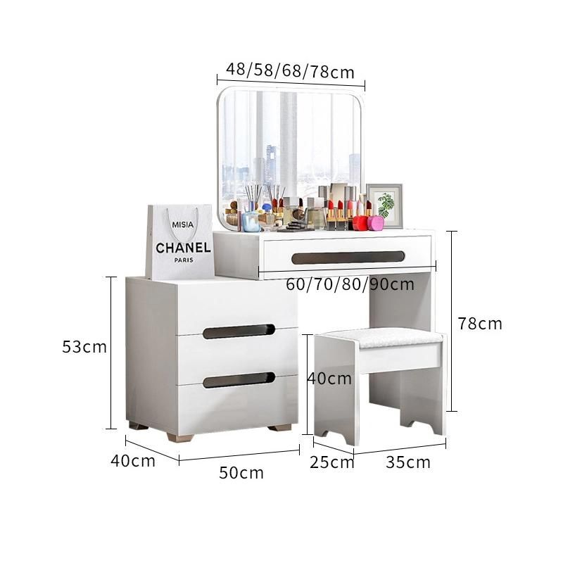 Dressing Table Bedroom Furniture Simple and Modern Paint Dressing Table Economical Retractable Dressing Table 0024