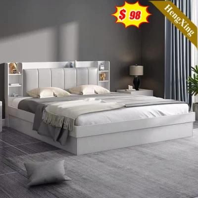 Wholesale Modern Hotel Bedroom Furniture Home Living Room Set Double Metal Fabric King Size Bed