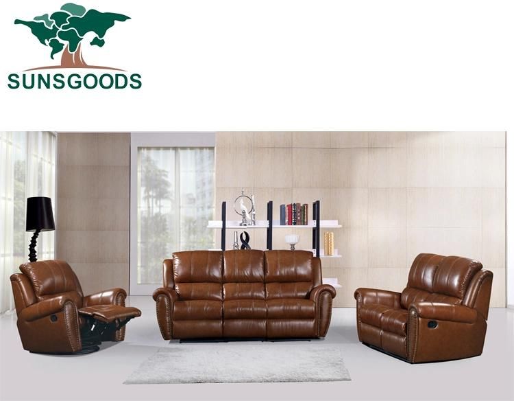 Modern Designsleisure PU Leather Home Furniture Genuine Leather Corner Sofa