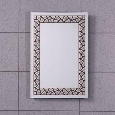 4mm 5mm Wall Mounted 4mm Aluminum Silver Bathroom Shelf Mirror