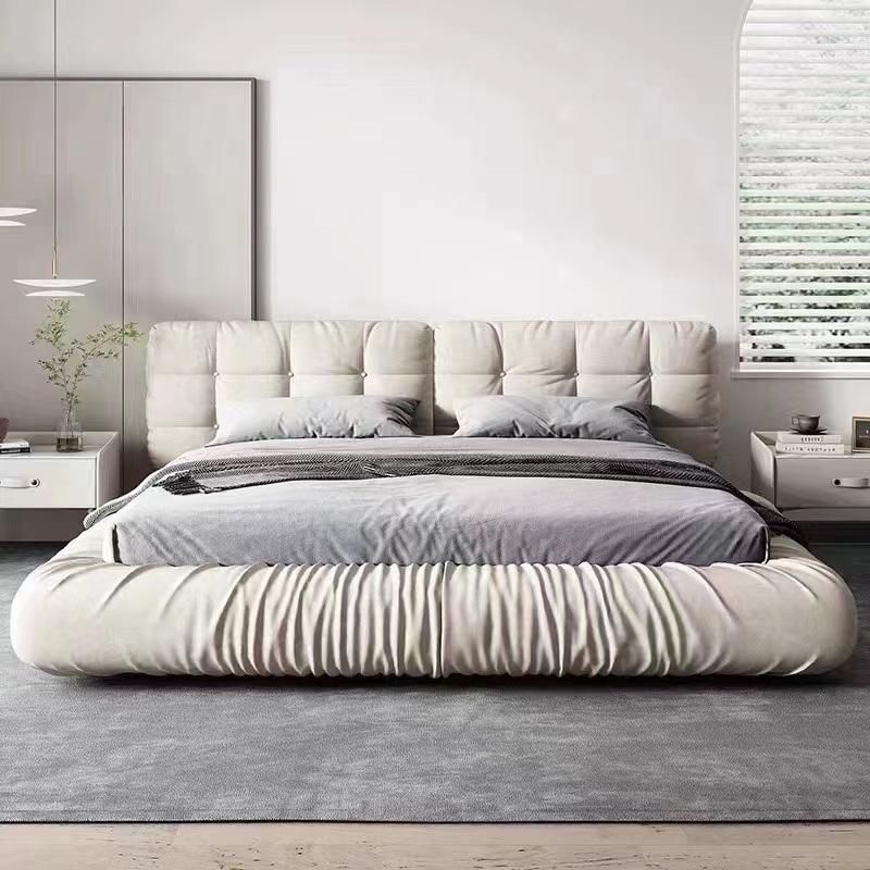 Hot Sale Modern Luxury Wood Frame Soft Bed Leather King Size Bed