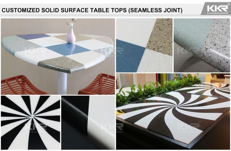 Kkr Colorful Modern Furniture Artificial Stone Stylish Dining Table