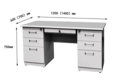 Computer Desk with Keyboard Tray and Drawers