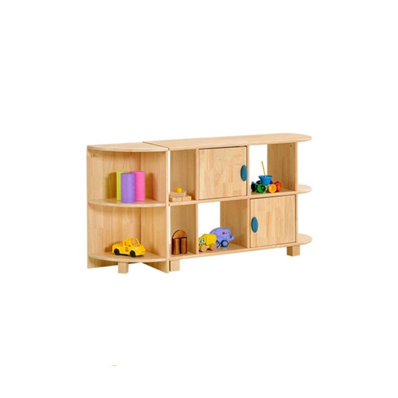 Preschool and Kindergarten Child Bookshelf and Bookcase,Movable Wooden Display Cabinet,Playroom Furniture Kids Toy Storage Cabinet,Living Room Wardrobe Cabinet