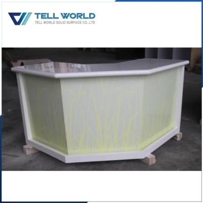 Commercial Solid Surface LED Lighted Bar Counter