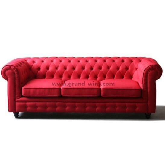 Modern Home Furniture Chesterfield Design Fabric Velvet Sofa