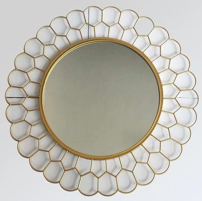 Modern Decorative Flower Wall Mirror Makeup Mirror Sunburst Design