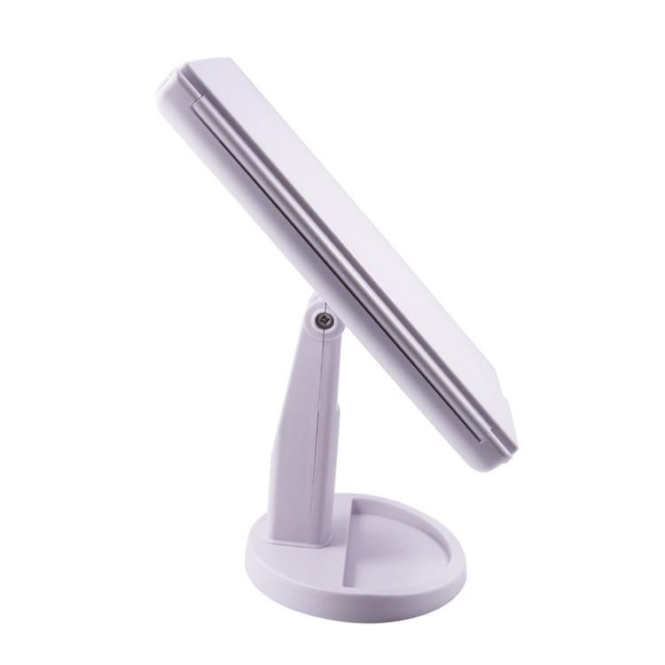 Powered by Battery or USB Plastic Table Stand LED Adjust Lights Vanity Makeup Mirror