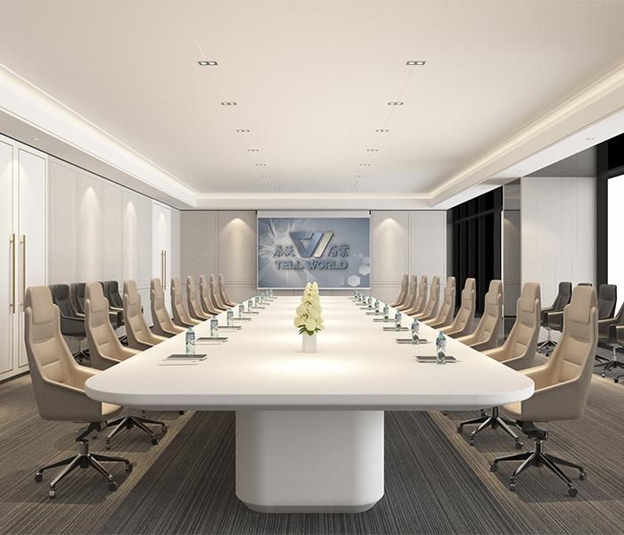 Modern White Office Furniture Conference Boardroom Meeting Room Table