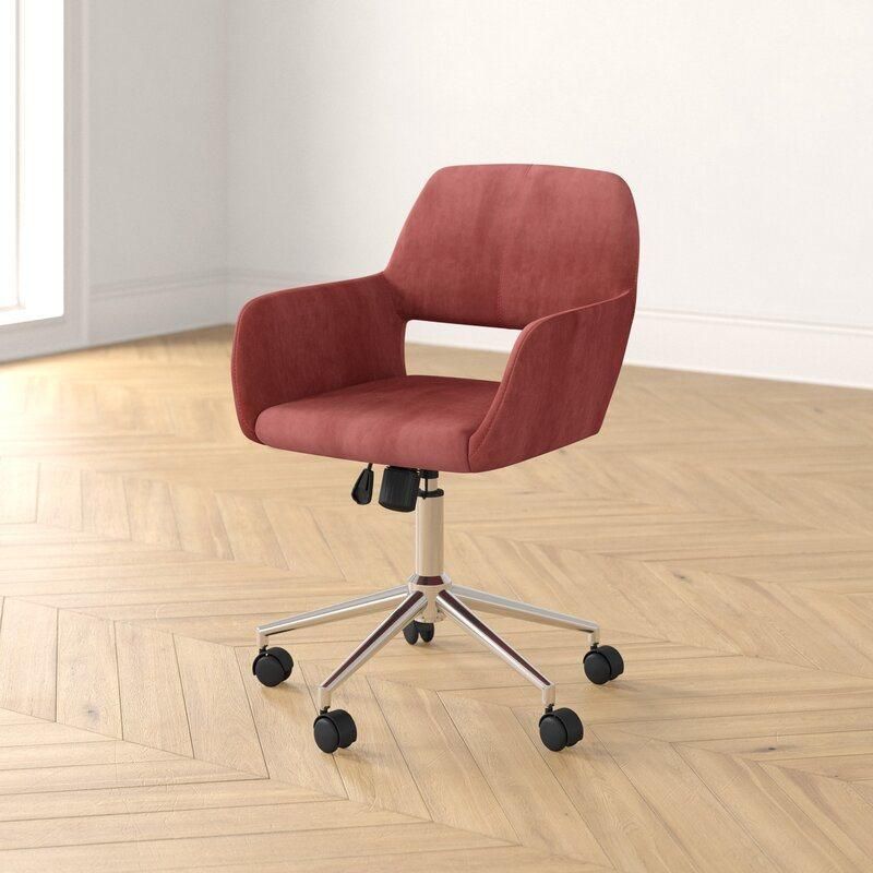 Modern Velvet Fabric Upholstered Executive Computer Chair Height Adjustable and Reclining 360 Swivel Lift Office Chair