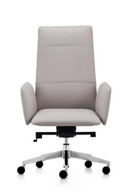 Modern Simple Meeting Room Ergonomic Genuine High Back Luxury Executive Leather Office Chair