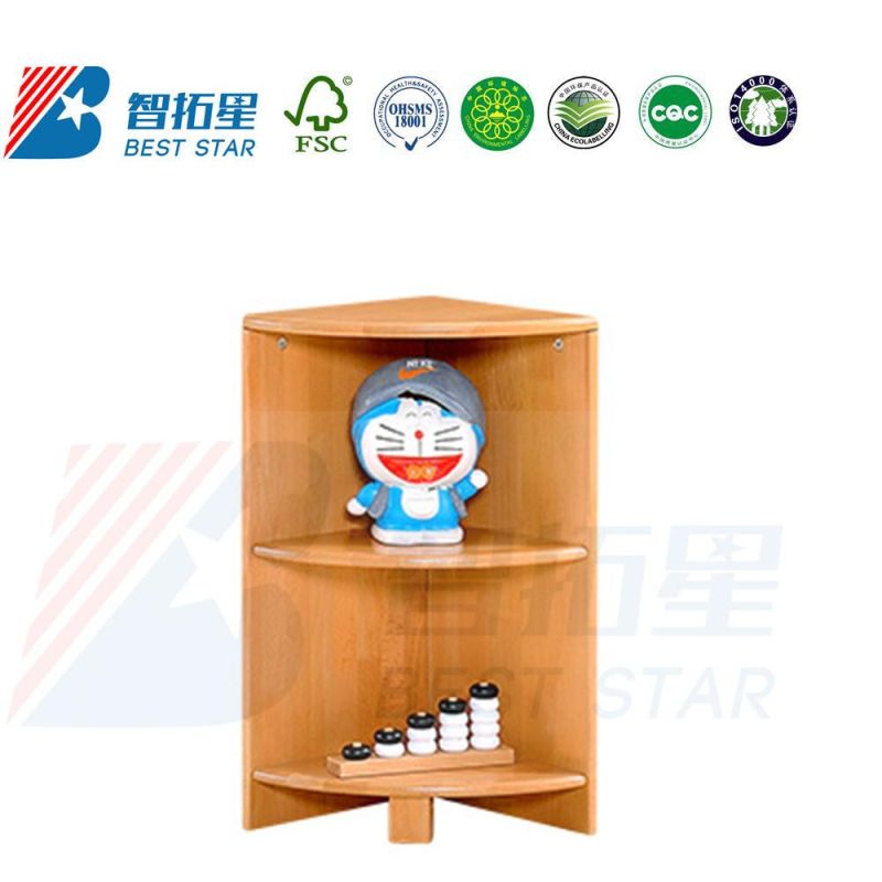 Day Care Furniture Display Sector Rack, Kids Toy Storage Cabinet, Nursery School, Preschool and Kindergarten, Play Furniture Wood Corner Cabinet