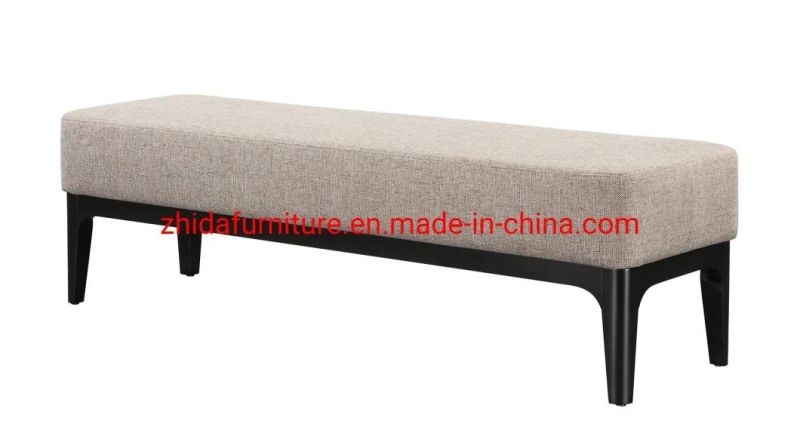 Modern Bedroom Living Room Fabric Wooden Frame Fabric Stool