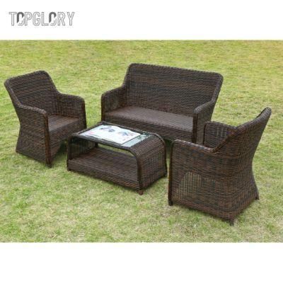 Wholesale Modern Style Outdoor Furniture Garden Dining Set Hotel Aluminum Table Round Square Rattan Furniture for Restaurant