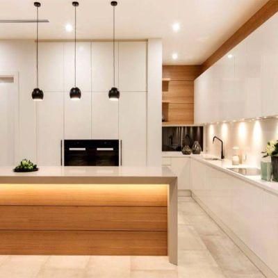 Customized Project Europe Style Frameless Melamine Kitchen Cabinet