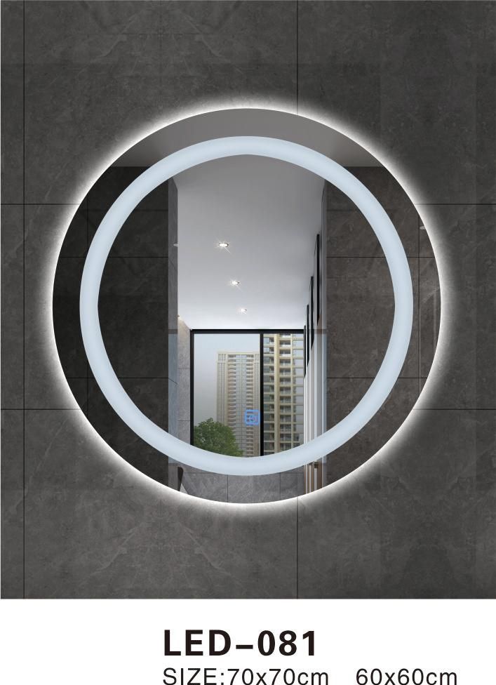 European Design Round LED Mirror for Bathroom Wall