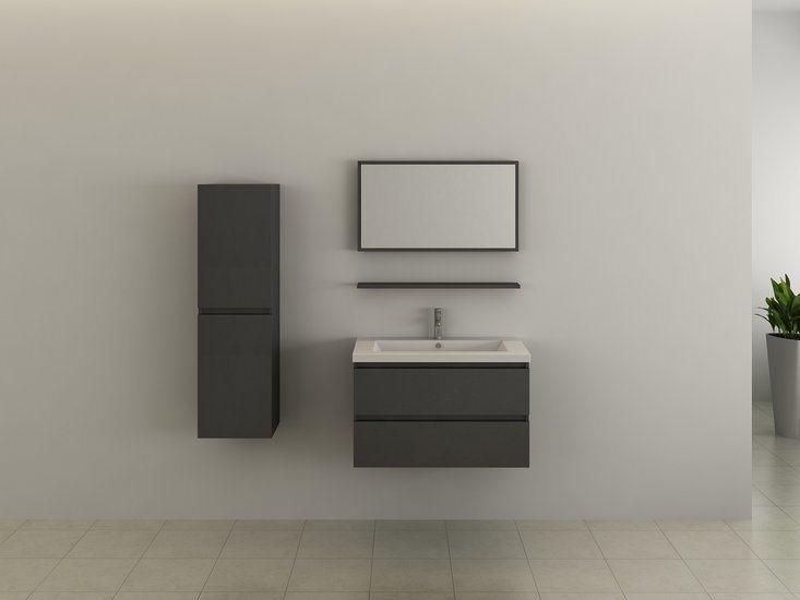 2022 Wholesale Melamine Bathroom Cabinet with Mirror and Side Cabinet