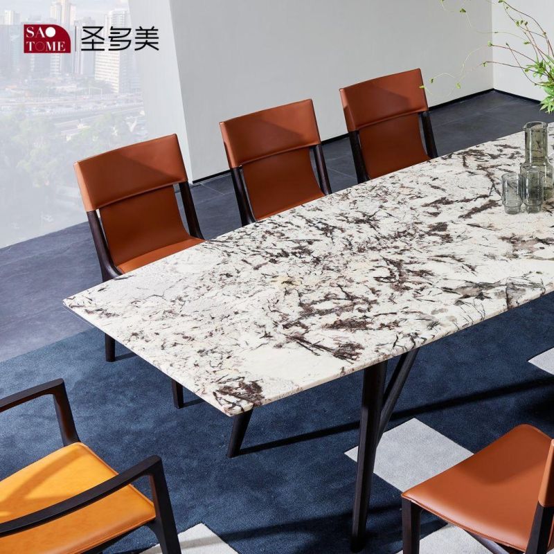 Marble Round Dining Table with Modern Fashion and Atmosphere