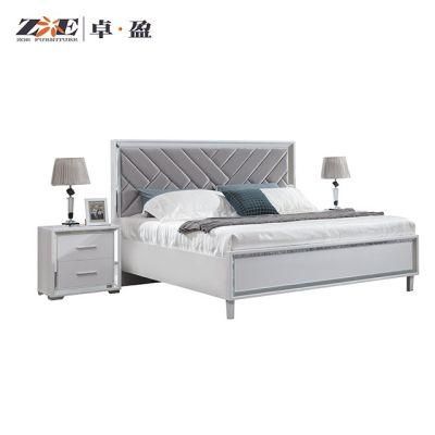 Modern Hotel Furniture Wooden Mirror Decoration Bed