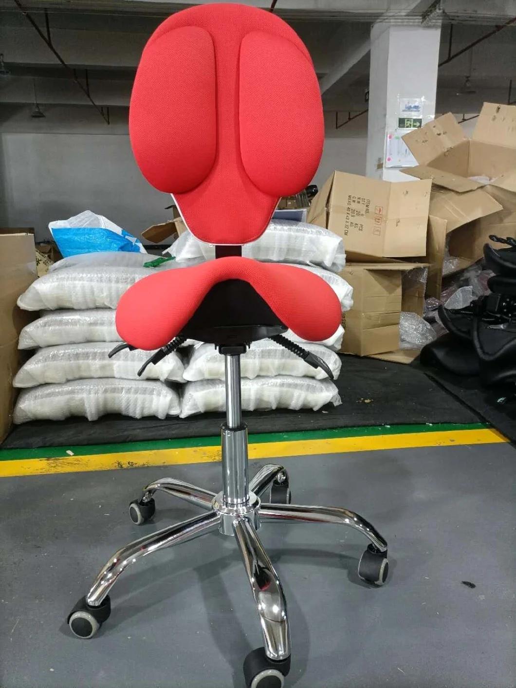 Massage Function Backrest Ergonomic Saddle Seat Stool Office Chair