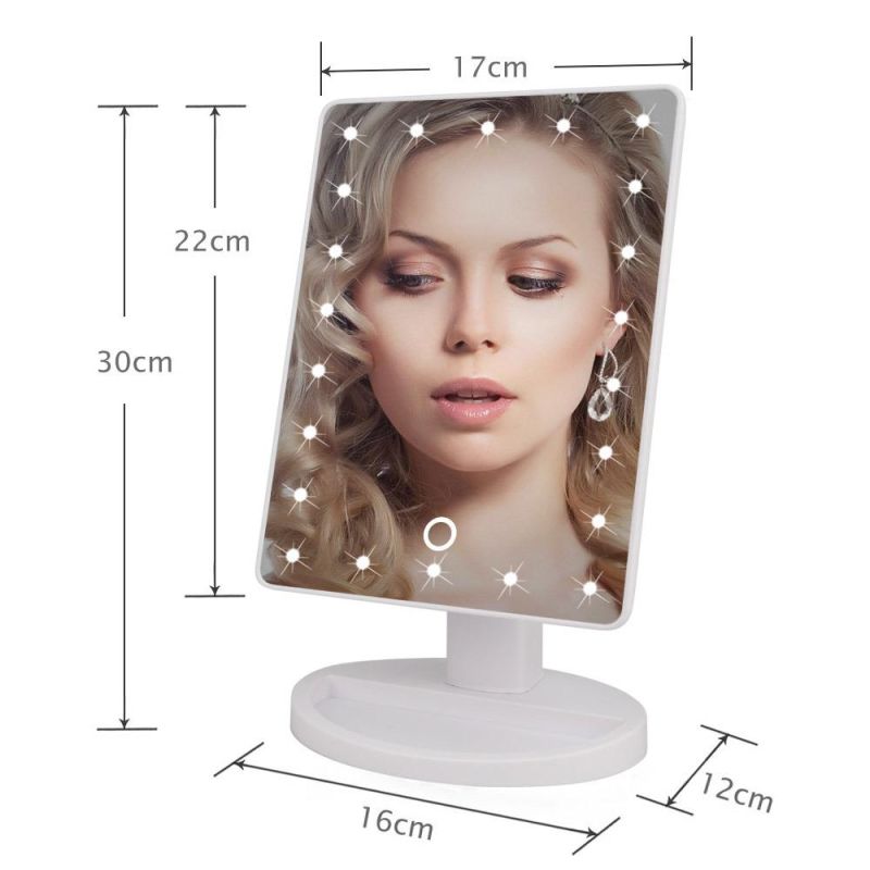 LED Professional Beauty Cosmetic 16/22 Lights Touch Screen Makeup Mirror