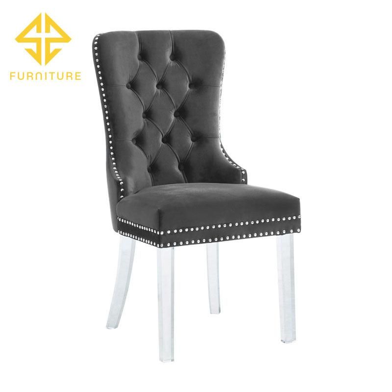 2021sawa Hot Sale Stainless Steel and Acrylic Frame Design Dining Chair