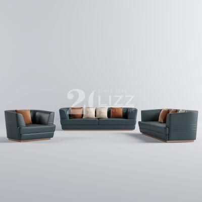 Comfortable Modern Design Hot Sale Living Room Furniture Sectional 1+2+3 Genuine Leather Sofa