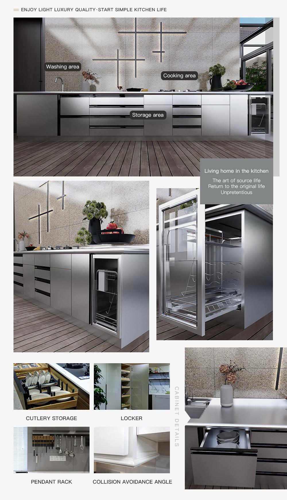 Contemporary Stainless Steel Kitchen Cabinet Best Price Kitchen Cabinet