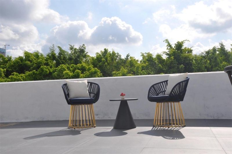 Wholesale Modern Style Rattan Aluminum Outdoor Patio Garden Outdoor Rattan Aluminum Furniture Chair Set