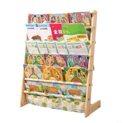 Wooden Office Furniture 5 Layer Bookrack Bookshelf for School