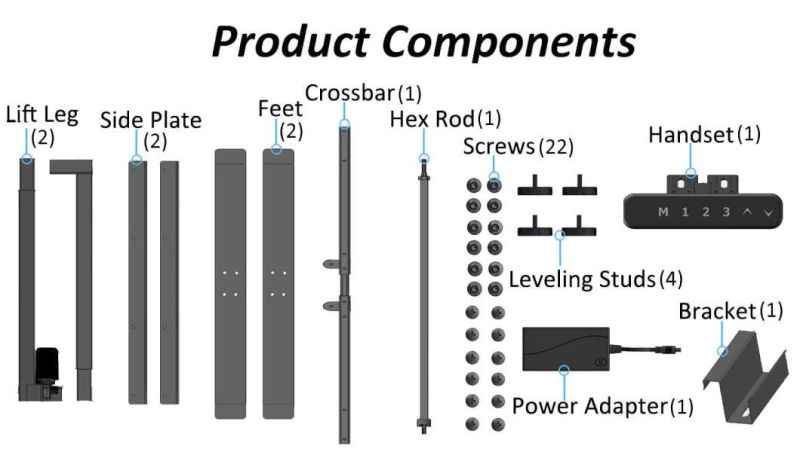 Manufacturer Cost Height Adjustable Electric Standing Desk in High Efficiency
