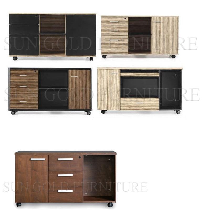 Modern Black Color Sample Metal Moving Three Drawer Small Cabinet (SZ-FC035)