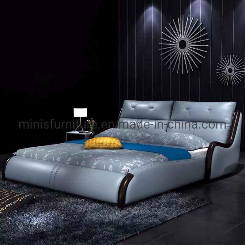 (MN-HB13) Modern Home Bedroom Leather Adult Double Bed