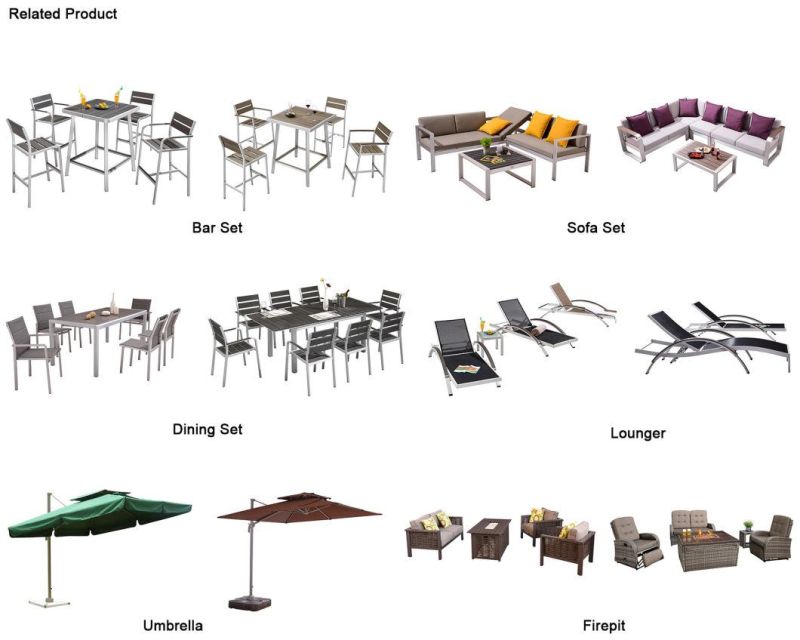 Leisure Modern Aluminum Table Wholesale Outdoor Polywood Bar Chair and Table Set Patio Garden Furniture